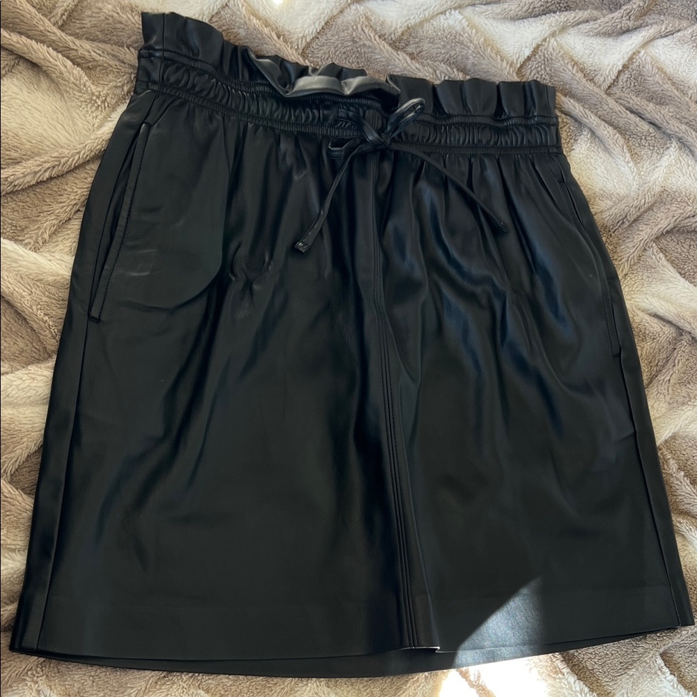Express Black Faux Leather Mini Skirt